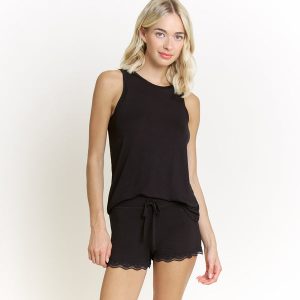 All American Tank Shortie Set in Black