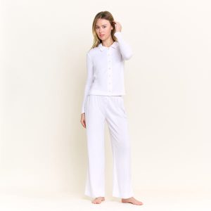 Coffee Club Long Set in White
