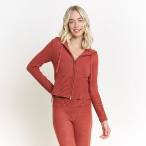 Spice It Up Zip Hoodie In Copper