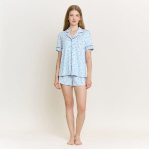 All American Shortie PJ Set in Dreamy Brunch