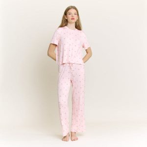 All American Tee Pant Set in Flora Strawberries