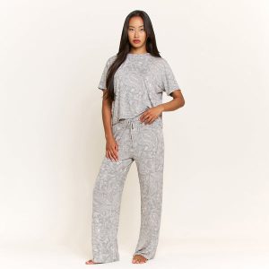 All American Tee Pant Set in Soft Olive Paisley