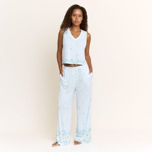 All American V Tank Pant Set in Ocean Glow Pineapple
