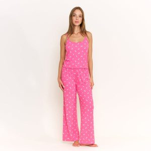 Blissful Cami Pant Set in Fuchsia Wild Rose