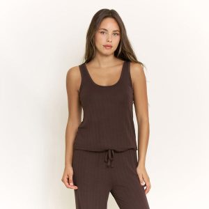 Cloud Modal Tank in Chocolate