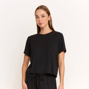 Cloud Modal Tee in Black