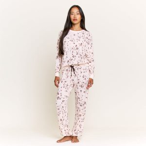 Star Seeker Long Set in Powdery Peach Leopard