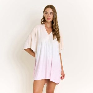Take A Break Oversized Hoodie in Sunset Dip-Dye